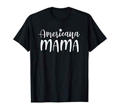 Americana Mama Proud American Mother 4th of July Maglietta