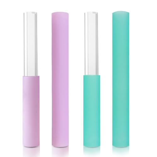 UPCEED 4 Pcs Singing Bowl Mallet Set Includes Solid and Hollow Acrylic Silicone Rubber Striker...