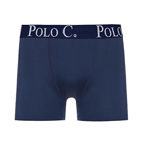 Kit Com 10 Cuecas Boxer Microfibra Advance - Polo Cycle Preto/azul Marinho/chumbo G