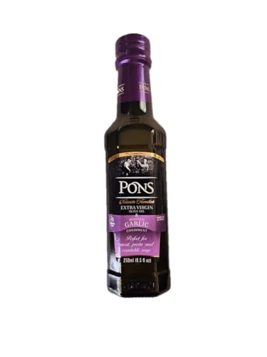 Aceite de oliva extra virgen PONS infusionado con ajo 8.5 oz