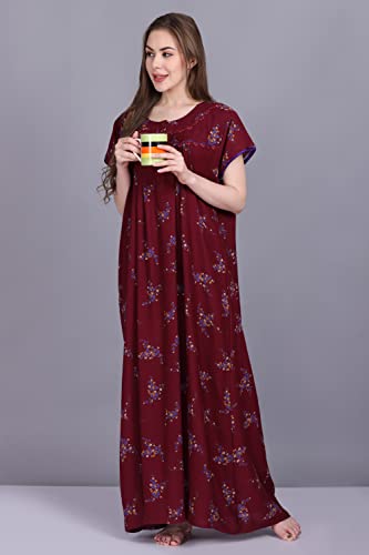 Image of Women's Alpine Mix Print Maxi Nightgown