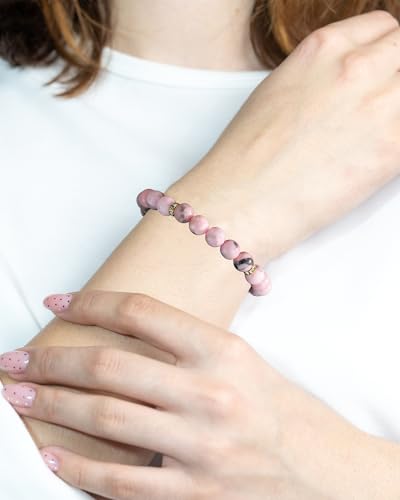 Beaded Bracelets for Women, Healing Anxiety Relief Crystal Chakra Bead Bracelet, Stress Relief Stretch Bracelet Birthday Gifts For Women3