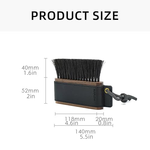Brosse de nettoyage machine à café à poignée bois ergonomique