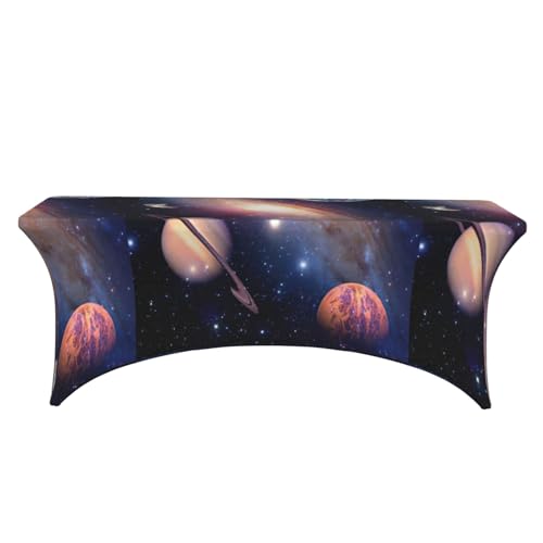 Nappe rectangulaire extensible de qualité supérieure motif galaxie moderne