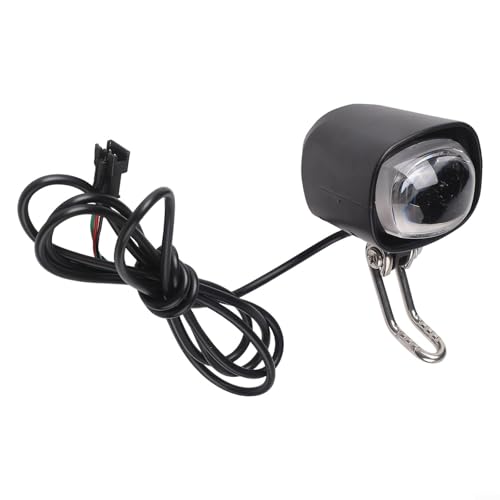 Vilgftyiet Bicicletta elettrica LED Faro Anteriore Impermeabile Lampada 36V-60V ABS Luce Della Bici Con 115cm Lunghezza Del Cavo 3 Collegamento Per E-Scooter Ciclismo Componenti Parti