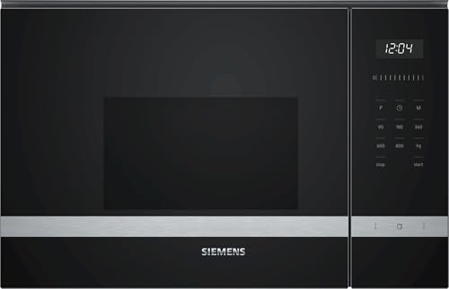 Siemens BF525LMS0 Horno Microondas de Integración, 20L, Hidrolítico, Acero Inoxidable, 7...