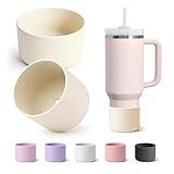 2PCS Silicone Boot for Stanley Tumbler - Protective Bottom Cover Accessories for Quencher 30oz 40oz, IceFlow 20oz 30oz & Hydro Flask 12-24oz for for Stanley Cup Accessories Non-Slip and Reduces Noise