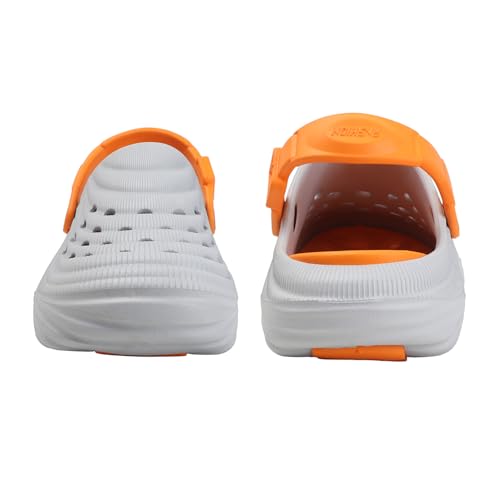 Image of Men's Lightweight EVA Clogs with Adjustable Back Strap | Breathable Anti-Skid Slip-On Sandals | Comfortable Casual Garden Beach Clogs for Indoor Outdoor