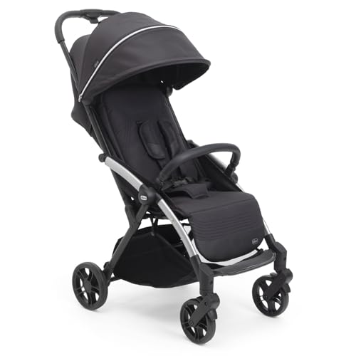 Image of Chicco Goody XPlus Stroller | One-Touch Self-Fold | Padded Seat & Shock-Absorber Wheels | 4 Recline Positions | Adjustable Backrest | Birth to 4 Years | UV50+ Extendable Canopy | Ebony Colour