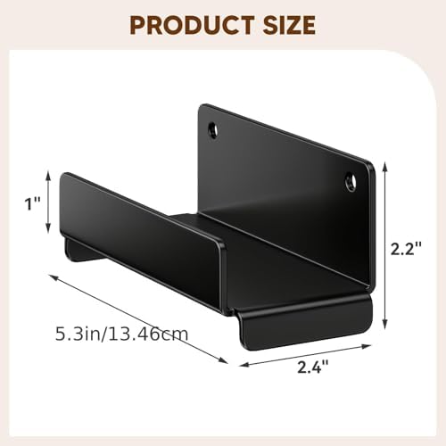 Ioensy Wall Mount Ladder Hanger Garage Organization, Space Saving Wall Mounted Portable Ladder Hook Wheelbarrow Hanger for Indoor - 3