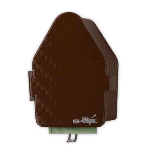 Image of Indoor /Outdoor Dog Poop Bag Dispenser Wall Mount (Brown), Includes 3 Sample Rolls of Waste Bags, Easy Setup Dog Poop Station