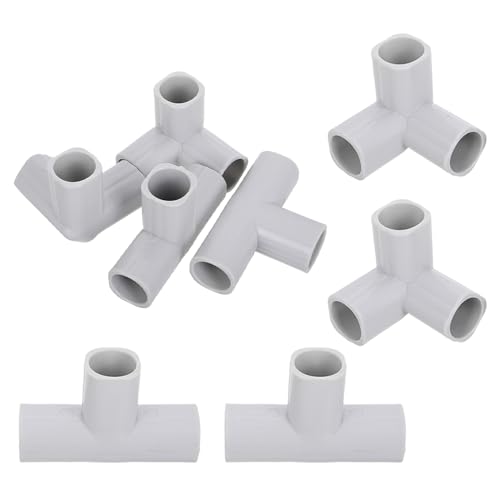 Hemobllo 8 Piezas Conectores T para Barandillas Infantiles de Plástico Resistente para Montaje Fácil y Configuración de Parques y Vallas de Seguridad Interior