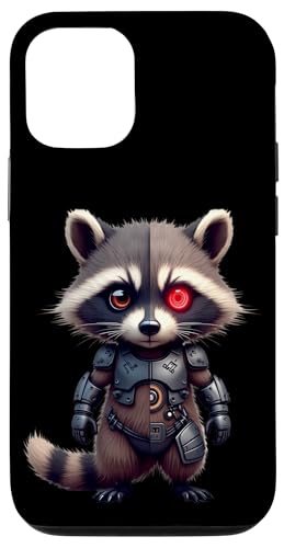 �ʔ����A���C�O�}���{�b�g�������D�ƃT�C�{�[�O�A���C�O�}���{�b�g Animal Lover Robot Raccoon �X�}�z�P�[�X iPhone 12/12 Pro �p