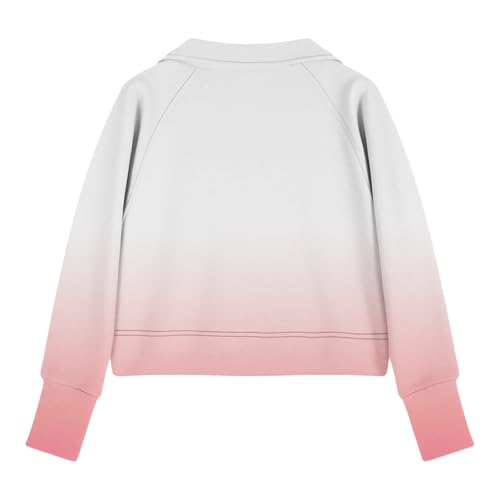 Half Zip Sweatshirt For Girl Winter Long Sleeve Pullover Top Lightweight Fleece Sweatshirts With Pocket 5-14 Years4