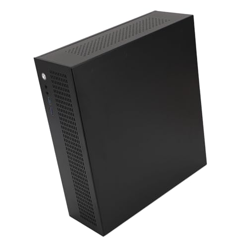 Gabinete compacto MATX ITX para PC con USB 3.0, ventilación eficiente para disipación de calor, chasis robusto de acero, puertos frontales para transferencia rápida de datos, diseño sin herramientas, acabado mate, compatible con placas MATX e ITX miniatura 2