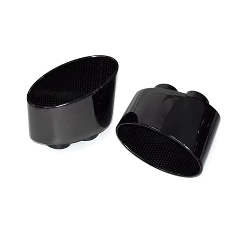 に適合する A6 に適合する A7 に適合する C8 排気管アップグレード RS6 RS7 オーバル 220mm 大口径 ブラック マフラーチップ ステンレススチール ノズル 車用マフラーカッター(Black B)