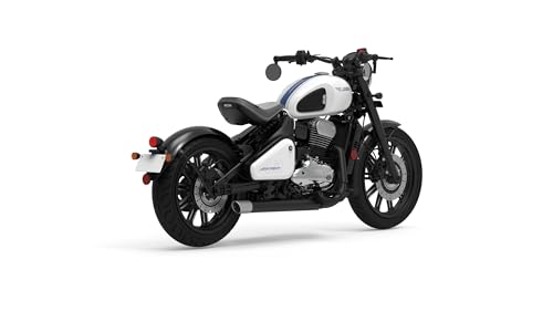 Image of JAWA 42 Bobber Disc Bike Alloy Wheel Dual Channel Moonstone White Booking for Ex-Showroom Price