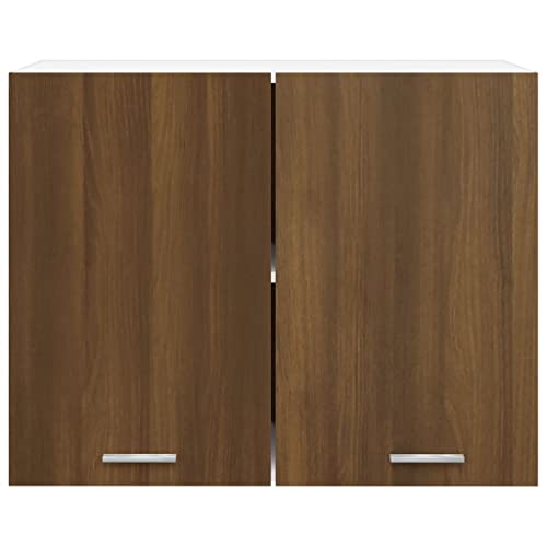 Organisation de la cuisine avec l'armoire murale chêne marron durable