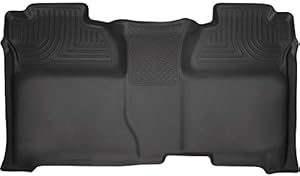Husky Liners Weatherbeater Series | 2nd Seat Floor Liner (Full Coverage) - Black | 19231 | Fits 2014-2018 Chevrolet Silverado/GMC Sierra 1500, 2015-2019 2500/3500 HD Crew Cab 1 Pcs