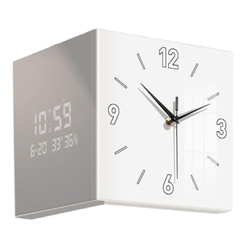 Horloge murale d'angle double face pour voir l'heure partout sans angle mort - 5