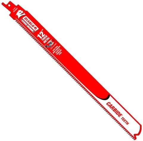 Diablo Steel Demon Carbide Teeth Reciprocating Saw Blade for Thick Metal - 12" Length, 8 TPI - DS1208CF