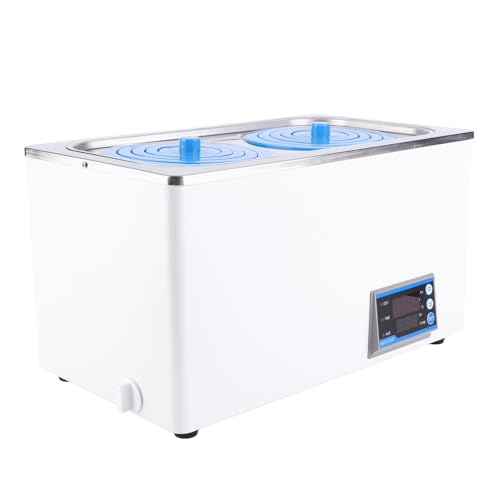 Digitale Wasserbadheizung, 7 L Digitale Labor-Thermostat-Wasserbäder mit Wählbaren Öffnungen, 600 W Heizwasserbad mit Konstanter Temperatur, Wasserbäder (EU-Stecker 220 V)