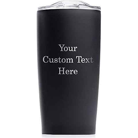 Lifetime Creations Create Your Own Engraved Personalized Stainless Steel Tumbler with Lid 20 oz (Matte Black): Custom Personalized Tumbler, Personalized Tumbler, Personalized Travel Mug Cover