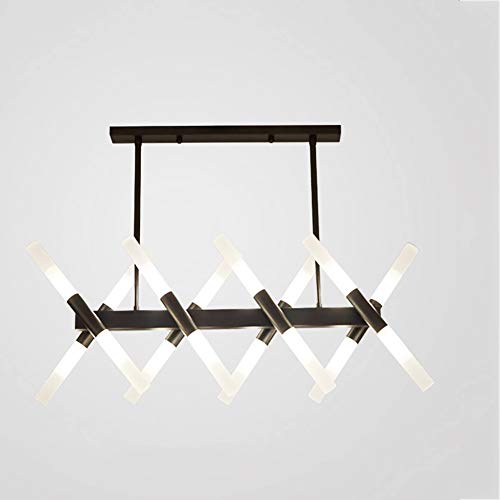 Lámpara LED colgante ajustable contra sombras en salón comedor de 16 luces