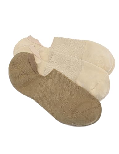 Image of HUE womens Cotton Arch Hug Liner Sock 3 Pair Pack