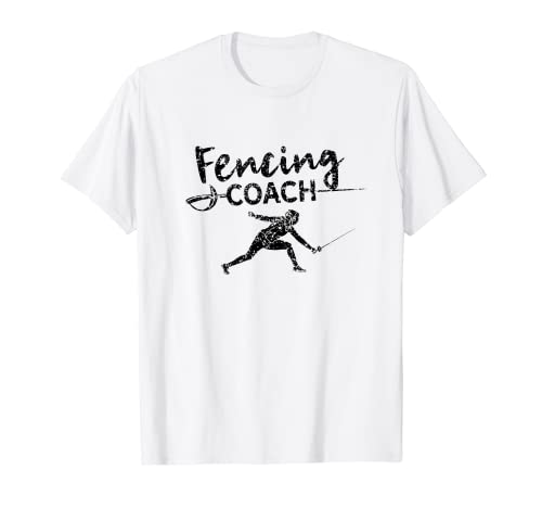 Esgrima treinador esgrima esgrima desportiva esgrima t-shirt, Branco