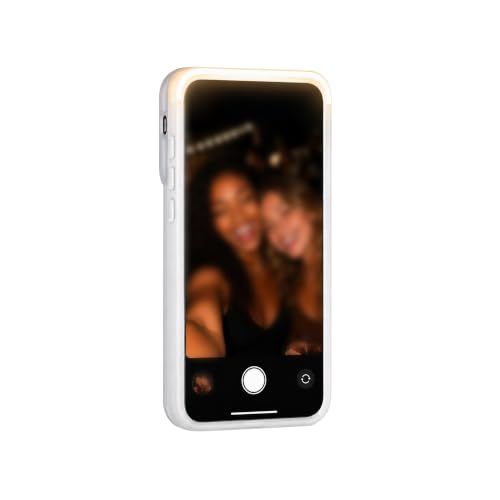 Coque iPhone 17 Pro avec lumière selfie bleue pour corriger l'éclairage