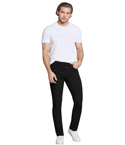 ETHANOL Mens Comfortable Stretch Trousers Slim Fit Straight Leg Stylish Design Pants