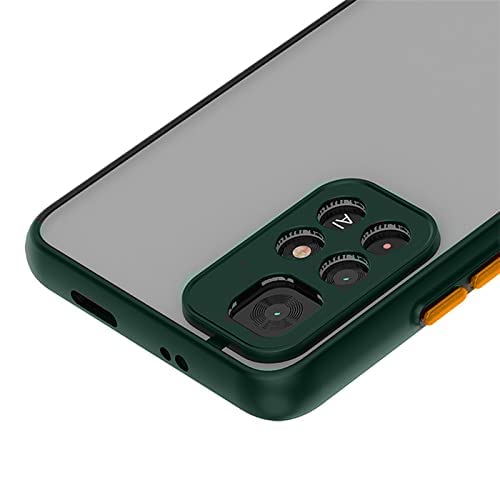 Image of Back Case Cover for Redmi Note 11T 5G Back Cover Shockproof Camera Protection Anti-Slip Grip PC TPU Smock Back Cover for Redmi Note 11T 5G (Green)