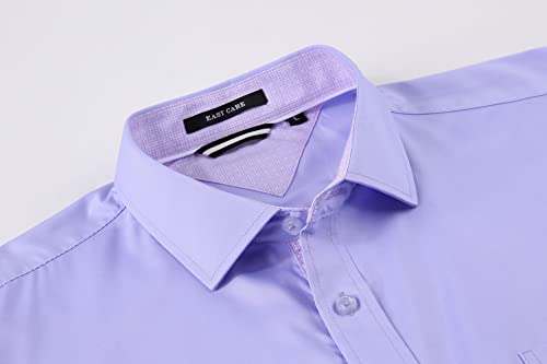 Alex Vando Mens Bamboo Dress Shirts Wrinkle Free Regular Fit Stretch Button Down Shirt