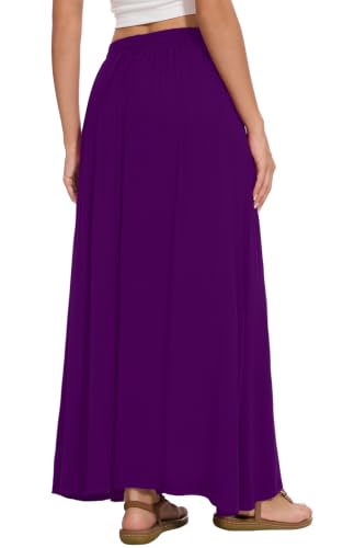 Image of Womens Maxi Skirt Long Flowy Summer A-Line High Waist Skirts