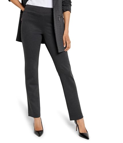 NIC ZOE Drapey Ponte Wide Leg Ankle Pants In Black