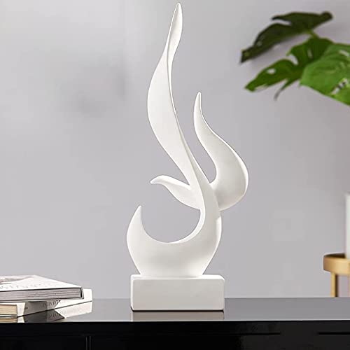 Joylern Resin Art Statue Minimalist Figurines Abstract Sculpture Desk Table Sculpture Ornaments For Home Bedroom Living Room Garden Office - White #TOP2