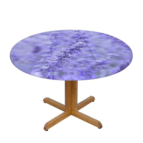 Nappe ronde résistante aux taches et lavable imprimé fleurs