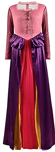 Topsun Womens Sarah Sanderson Costume Dress Adult Halloween Cosplay Lace Up Deluxe Long Maxi Skirt Outfits (X-Small, Sarah Sanderson)