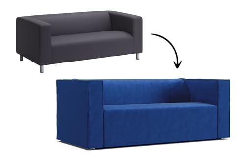 Comfort Works Funda Klippan única Personalizada, Fundas de Terciopelo de diseñador Que admiten Mascotas para Adaptarse a IKEA Klippan sofá de 2 plazas Loveseat (Terciopelo Cobalto)