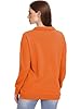 NEYOUQE half zip sweatshirts womens v neck sweatshirt halloween ladies jumpers women cotton pullover long sleeve tops women Orange XL #1