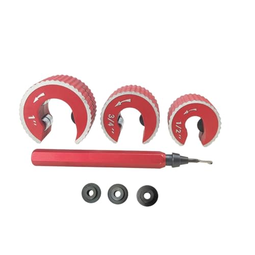 Koolenry Complete Copper Cutter Kit for Pipes - Features 1/2-1in. Tubing Cutters, Precise Trimming Knife, & Extra Cutting Wheels