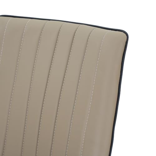 Image of Royaloak Milan Italian Leatherette Dining Chair | Elegant Dining Chair for Home with Piping Design & Leatherette Seat | Solid Wood Legs, Modern Design & Comfortable Dining Table Chair