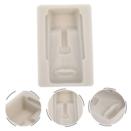 4 Pcs Moldes De Pedra De Moai Bandeja De Cubos De Gelo Cabeça Moai Chocolate De Silicone Moldes Para