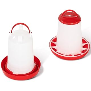 IDMarket lot mangeoire 3 kg et abreuvoir 3 L gris