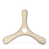 LAMEY bumerang - PROPELL 4 natur windstabiler Dreiflügler Bumerang aus 8-lagig verleimter finnischer Birke, handgefertigt für Rechtshänder*in