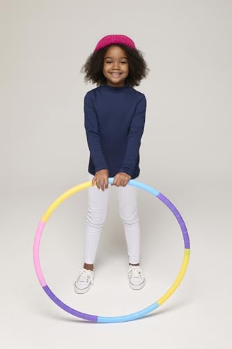 Image of Lilax Girls' Basic Long Sleeve Mock Turtleneck Cotton T-Shirt