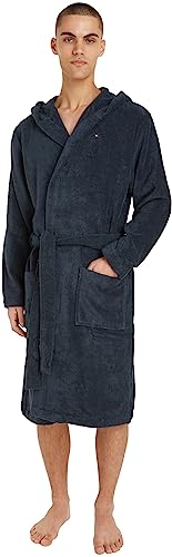 Tommy Hilfiger Herren Bademantel Frottee, Blau (Navy Blazer), M Tommy Hilfiger Herren Bademantel Frottee, Blau (Navy Blazer), M