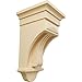 Ekena Millwork COR06X06X12RAMA Raised Fluting Wood Corbels, 6 1/2"W x 6 1/2"D x 12"H, Maple