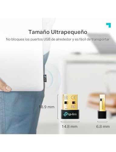 Miniatura 3 de Tp-Link Ub500 Adaptador Bluetooth 5.3 Usb, Tamaño Mini Para Ordenador, Portatil, Auriculares, Altavoz, Teclado, Compatible Con Windows 11 10 8.1 7, Multicolor